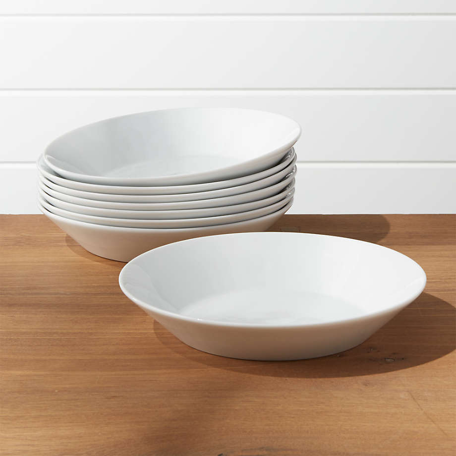 Verge Bowl Plates, Set of 8 + Reviews | Crate & Barrel