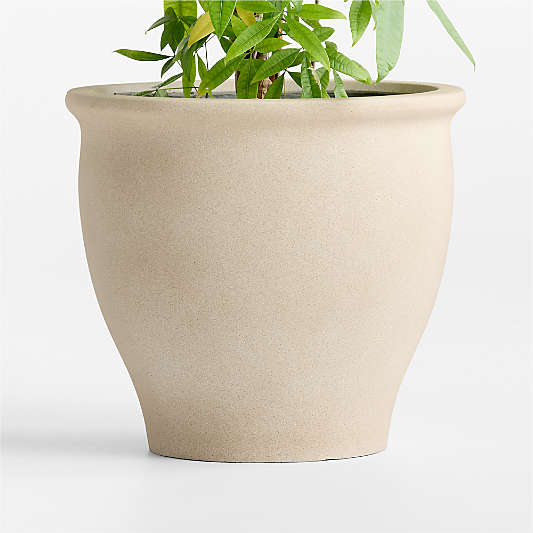 Veridia 15" x 16.5" Sand Indoor/Outdoor Ficonstone Planter