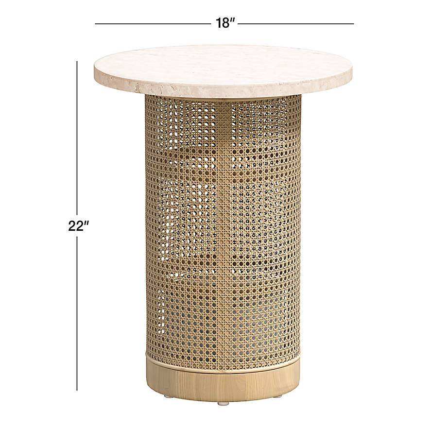 Caned end deals table