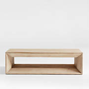 Panos Brown Solid Acacia Wood 51" Oval Coffee Table