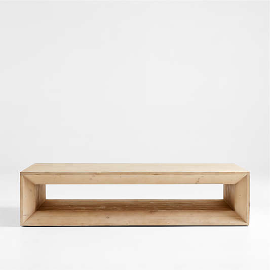 Vernon Rectangular Natural Coffee Table with Shelf