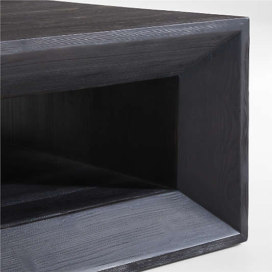 Vernon Rectangular Ebonized Coffee Table with Shelf