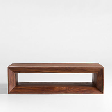 View Vernon Walnut Wood 56" Rectangular Coffee Table details
