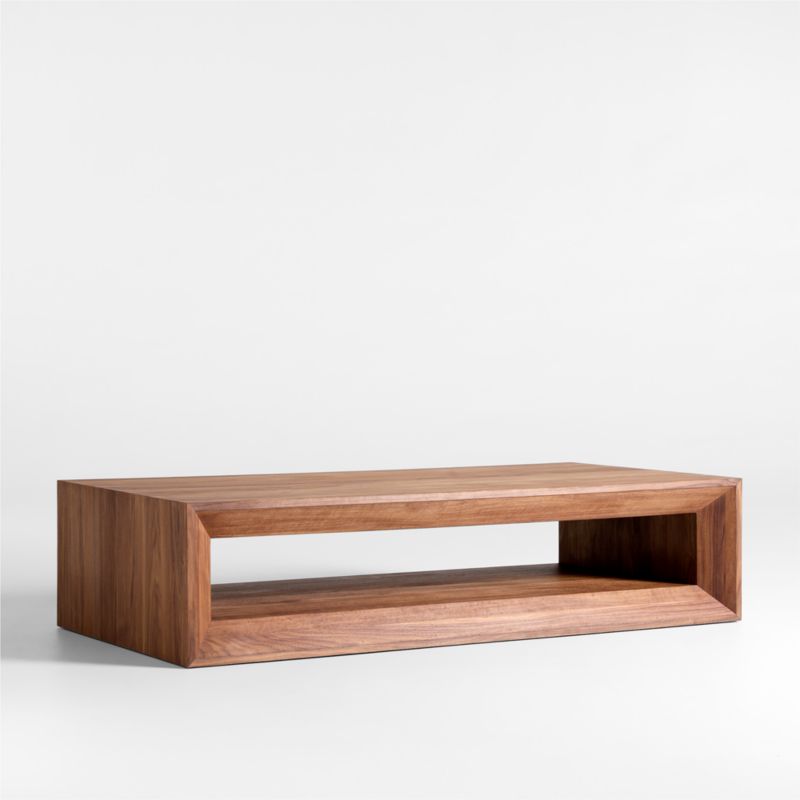 Vernon Walnut Wood 68" Rectangular Coffee Table with Shelf - image 6 of 10