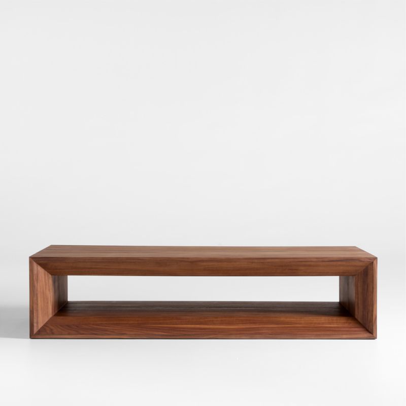 Vernon Walnut Wood 68" Rectangular Coffee Table with Shelf - image 0 of 10