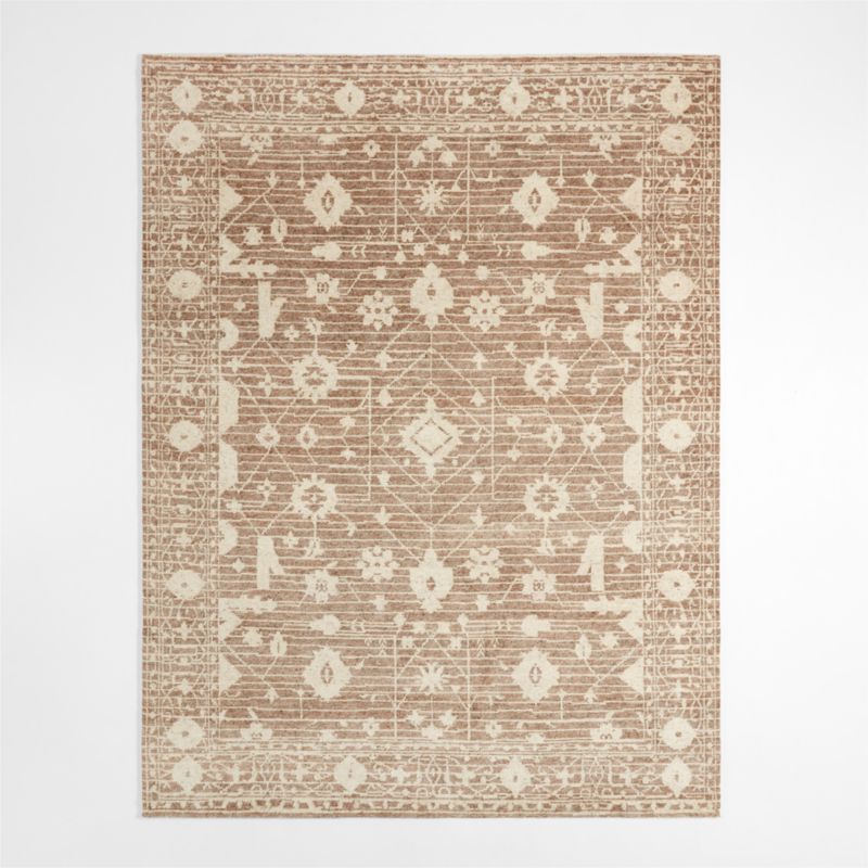 Verona Wool Hand-Knotted Rust Area Rug 6'x9' - image 2 of 6