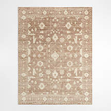 Verona Wool Hand-Knotted Rust Area Rug 8'x10' | Crate & Barrel