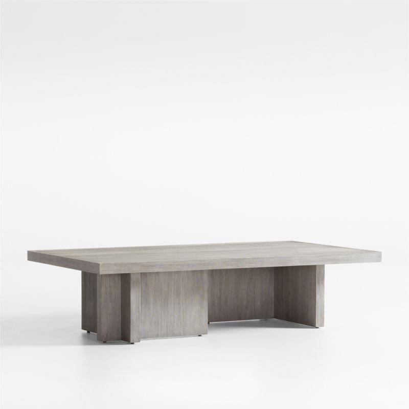 Versa Grey Pine Wood 60" Rectangular Coffee Table