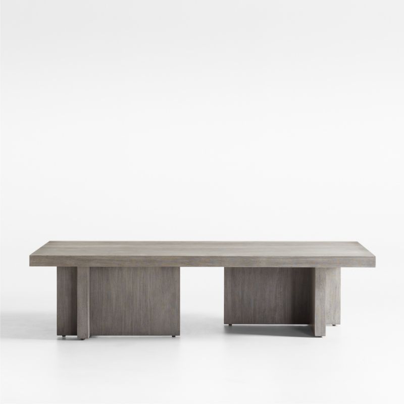 Versa Grey Pine Wood 60" Rectangular Coffee Table