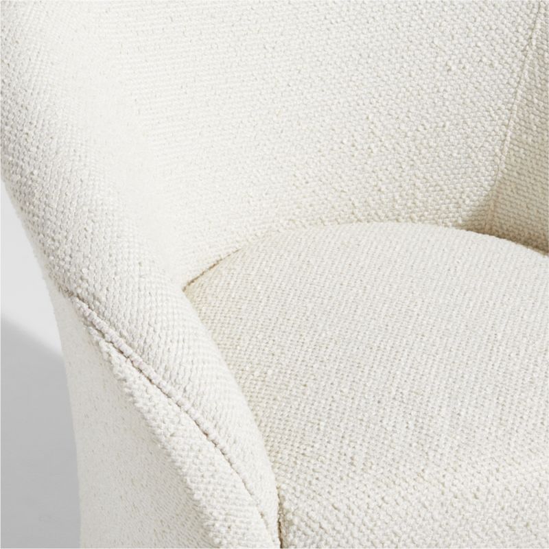 Verso Small Space White Fabric Accent Chair + Reviews