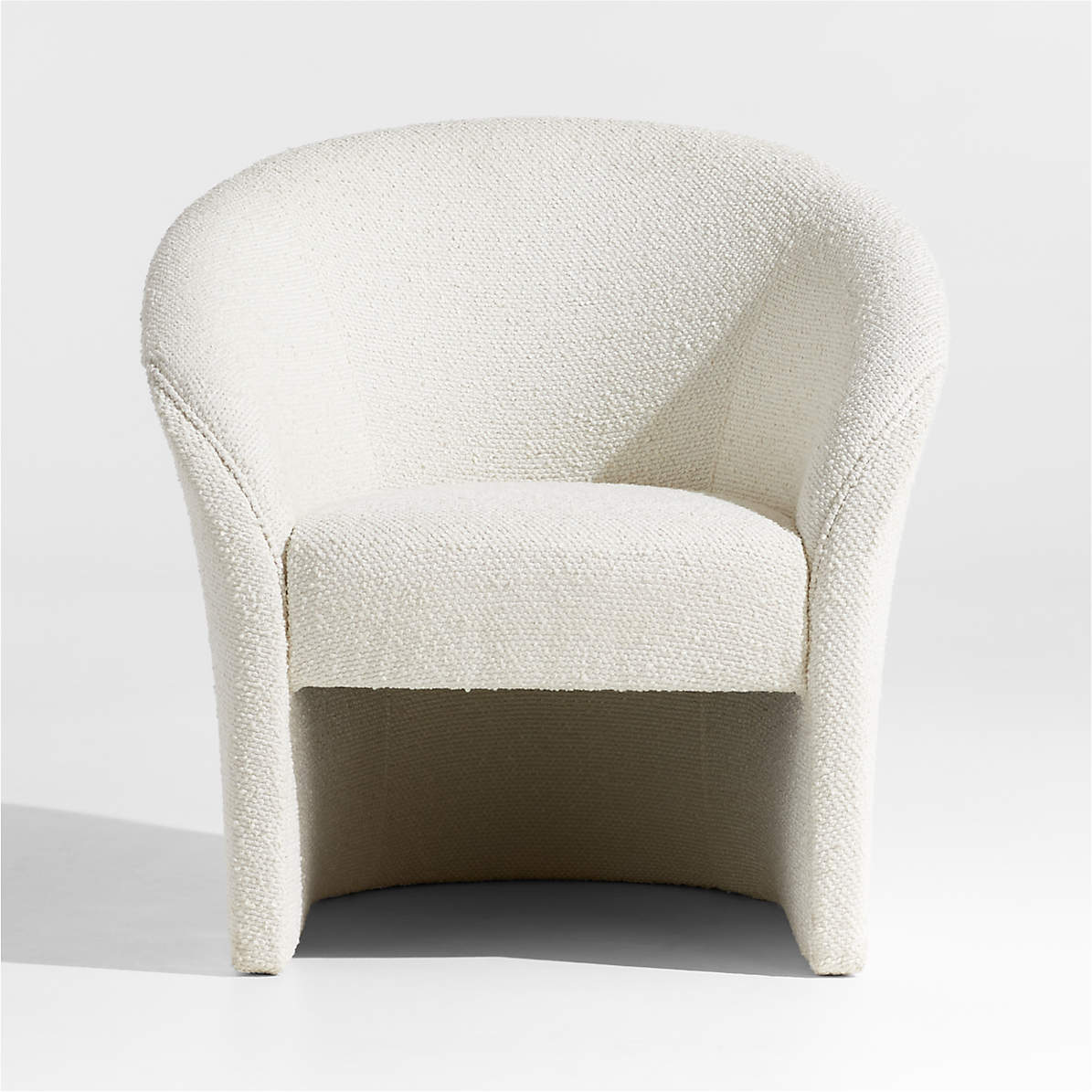 Verso Small Space White Fabric Accent Chair + Reviews