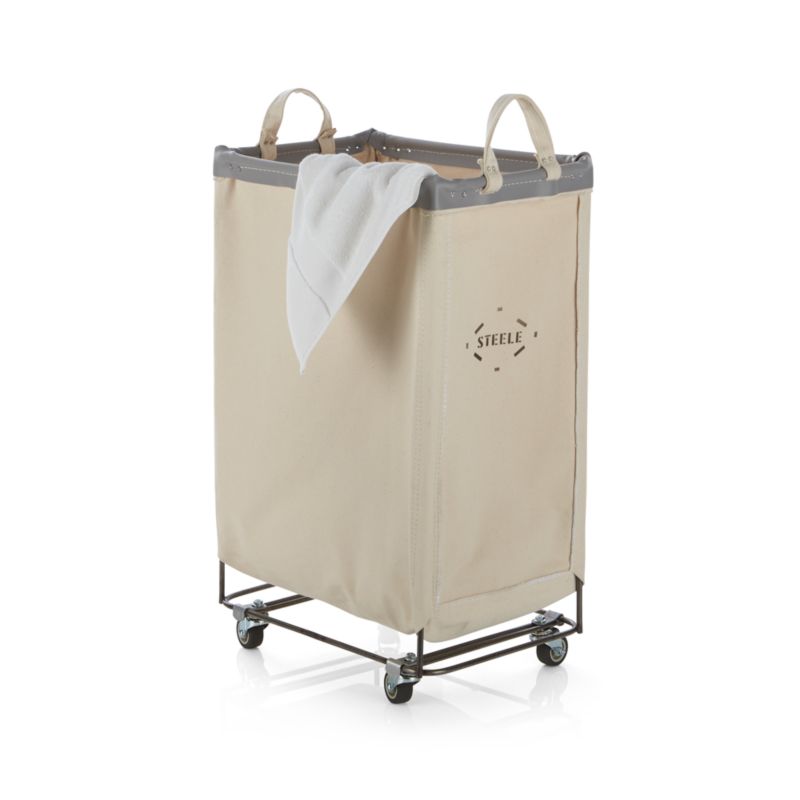 Steele ® Canvas 2.5-Bushel Vertical Rolling Laundry Hamper - image 2 of 8