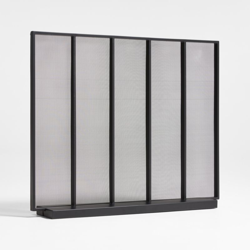 Black Vertical Fireplace Screen - image 1 of 3