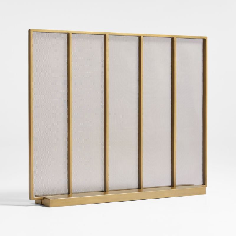 Brass Vertical Fireplace Screen - image 2 of 4