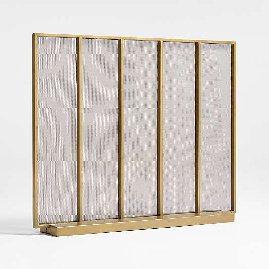 Brass Vertical Fireplace Screen