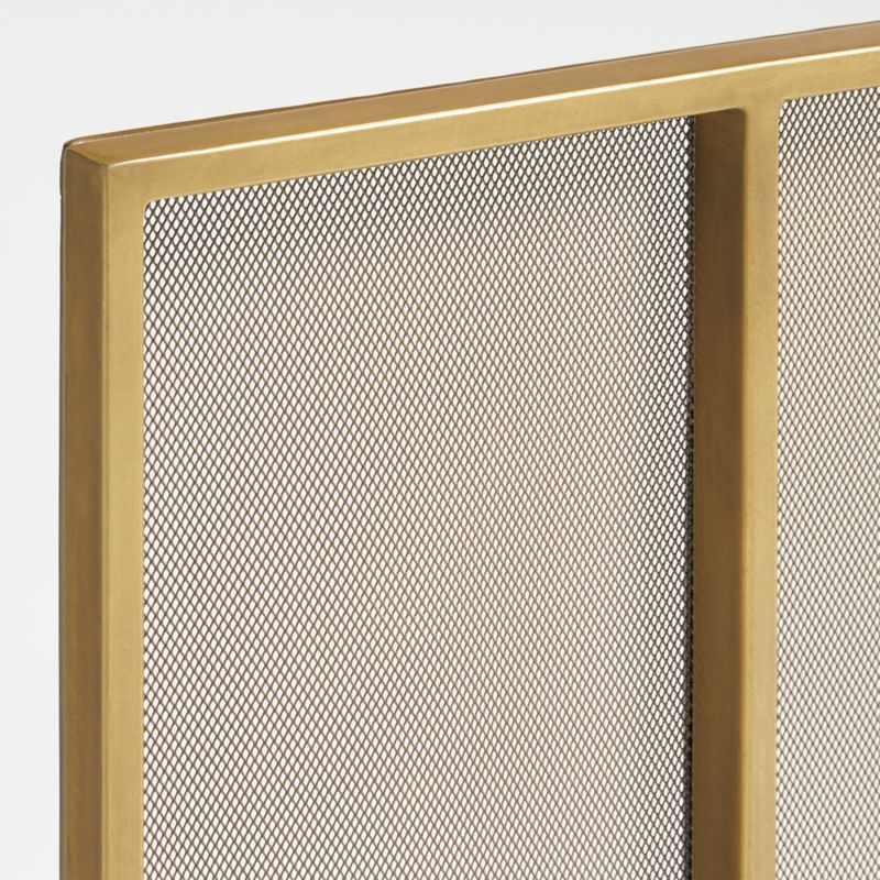 Brass Vertical Fireplace Screen - image 3 of 4