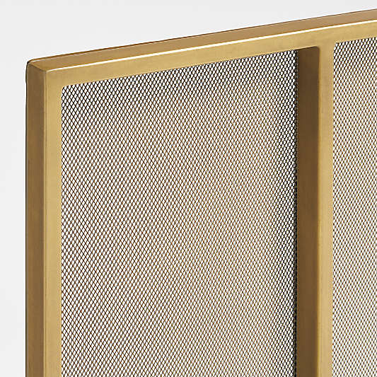 Brass Vertical Fireplace Screen