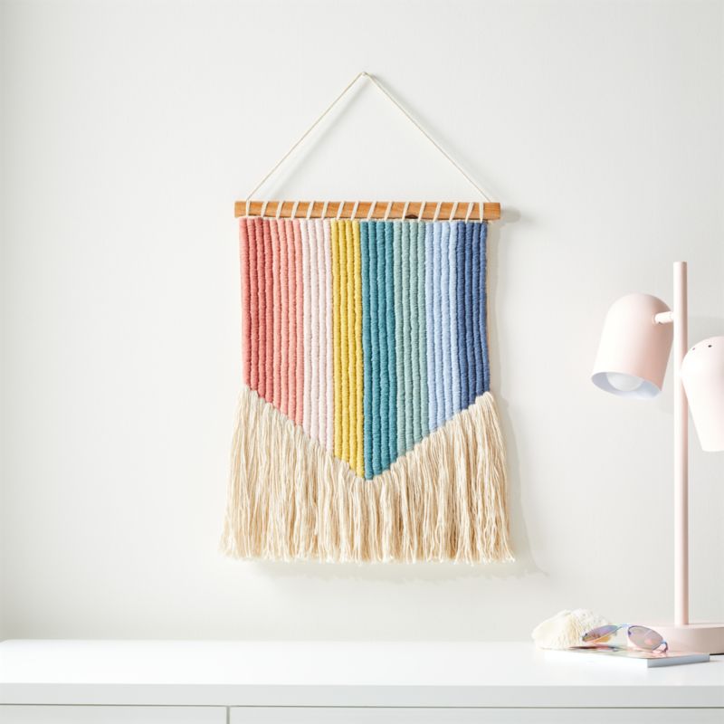 Vertical Rainbow Wall Hanging Crate & Kids