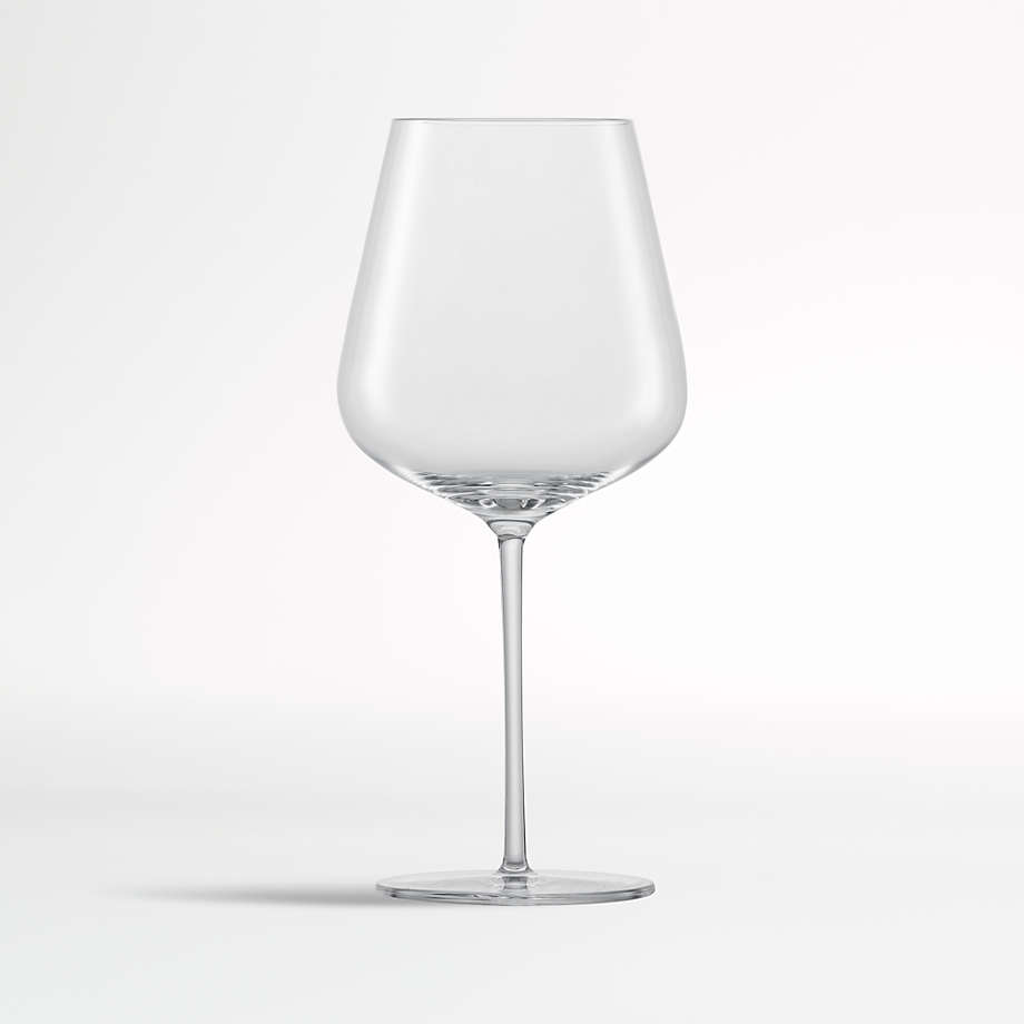 Large Square Wine Glasses Set of 4 Crystal,18oz Clear Cylinder 4Pack -18oz