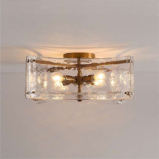 Vespera Glass Flush Mount Light 14.7"