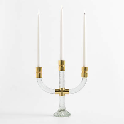 Vestige Glass Candelabra by Laura Harrier and Tiffany Howell