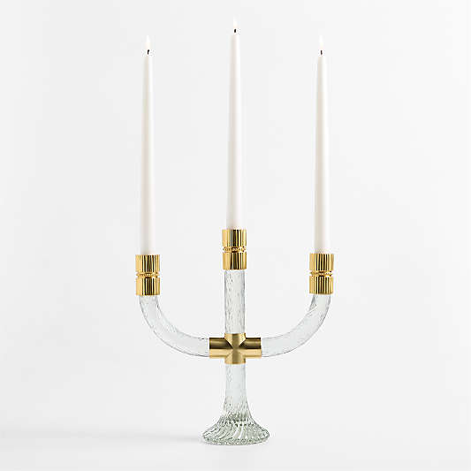 Vestige Glass Taper Holder 8"