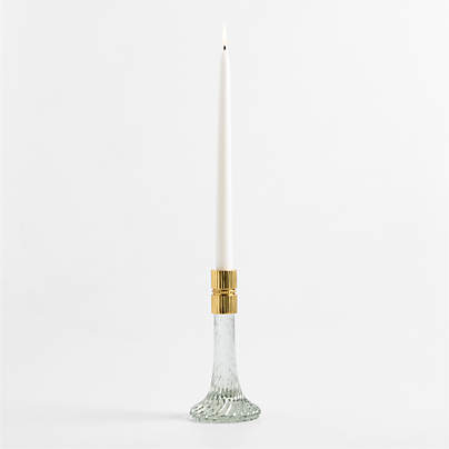 Vestige Glass Taper Holder 8" by Laura Harrier and Tiffany Howell