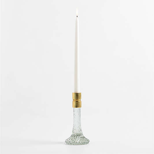 Vestige Glass Taper Holder 8" by Laura Harrier and Tiffany Howell