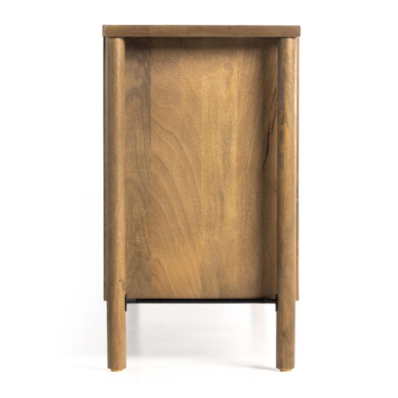 Veta 74" Taupe Cane and Wood Credenza - image 8 of 11