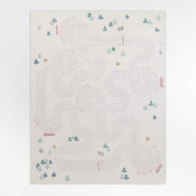 Victory Laps Washable Kids Area Rug 4'x6'