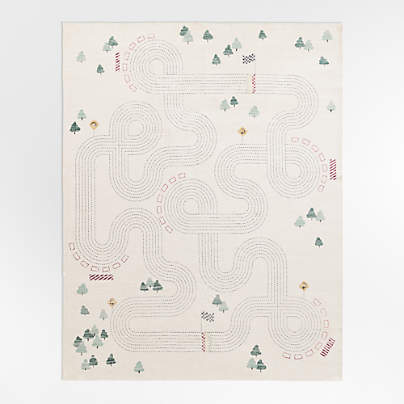 Victory Laps Washable Kids Area Rug 4'x6'