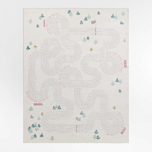 Victory Laps Washable Kids Area Rug