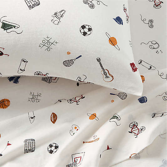 Comfy Tee Victory Vibes Organic Cotton Kids Full Sheet Set