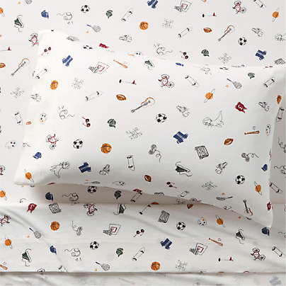 Comfy Tee Victory Vibes Organic Cotton Kids Twin Sheet Set