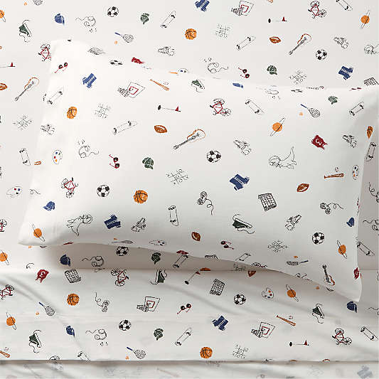 Comfy Tee Victory Vibes Organic Cotton Kids Twin Sheet Set