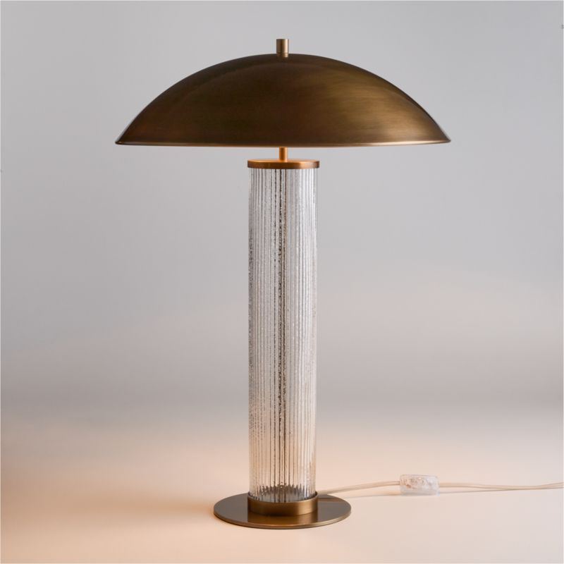 Vidro Glass Table Lamp with Brass Shade 27" - image 0 of 7