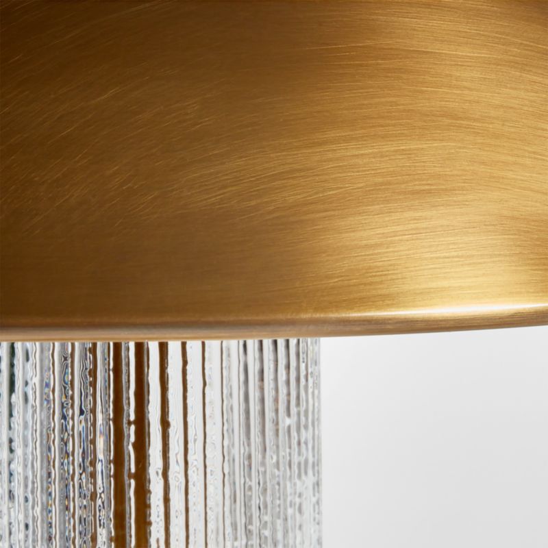 Vidro Ribbed Glass Floor Lamp with Brass Shade - image 3 of 4