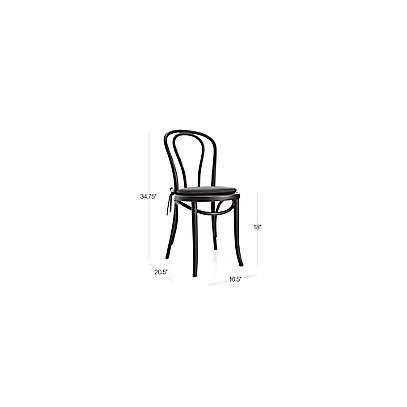 vienna matte black dining chair