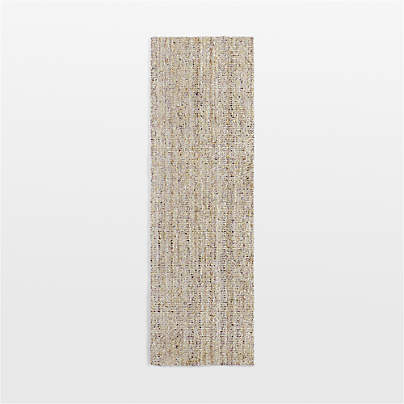 Vienne Performance Wool Striped Beige Runner Rug 2'10"x9'