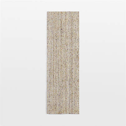 Vienne Performance Wool Handwoven Beige Runner Rug 2'10"x9'
