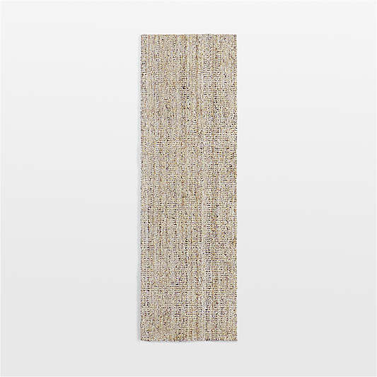 Vienne Performance Wool Handwoven Beige Runner Rug 2'10"x9'
