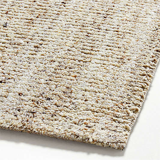 Vienne Performance Wool Striped Beige Area Rug 6'x9'