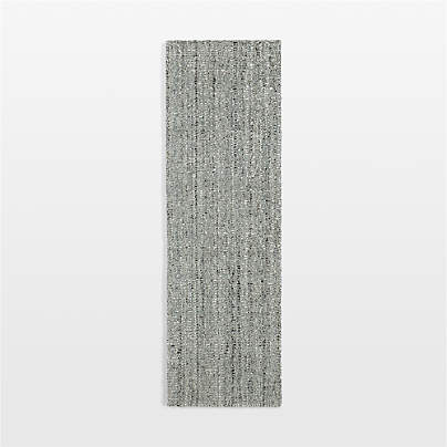 Vienne Performance Wool Handwoven Light Blue Runner Rug 2'10"x9'