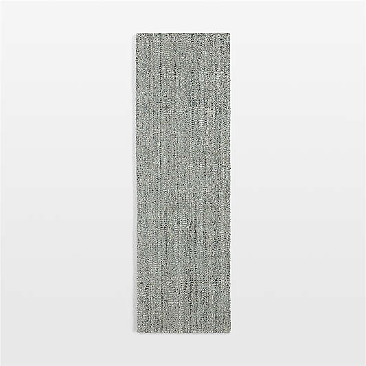 Vienne Performance Wool Striped Light Blue Runner Rug 2'10"x9'