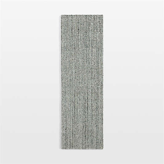 Vienne Performance Wool Handwoven Light Blue Runner Rug 2'10"x9'