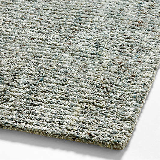 Vienne Performance Wool Striped Light Blue Area Rug 9'x12'