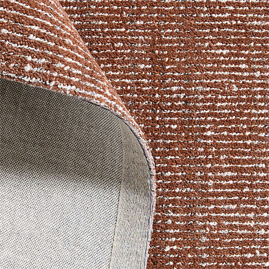 Vienne Performance Wool Handwoven Rust Red Area Rug 10'x14'