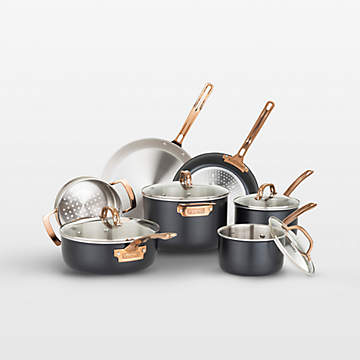 KitchenAid 10-Piece 5-Ply Clad Stainless Steel Cookware Set + Reviews, Crate & Barrel