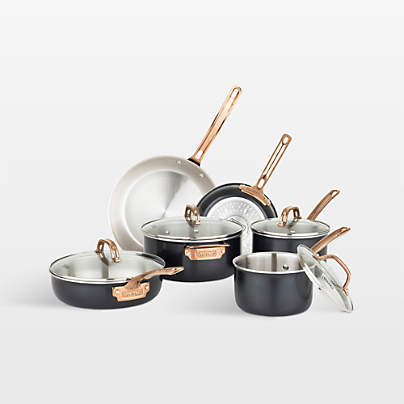 Viking ® 3-ply Hard-Anodized 10-Piece Cookware Set with Stainless Steel Interiors