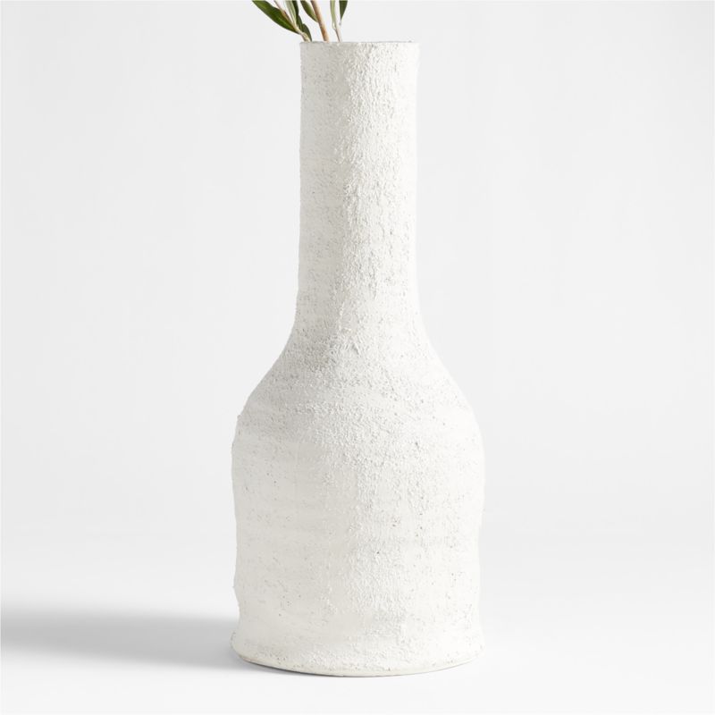 Viewing product image Villa White Bottle Ceramic Vase 20" - image 1 of 14